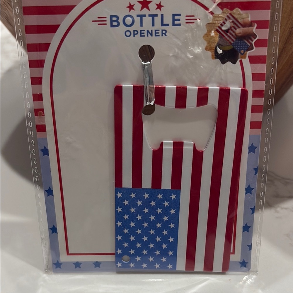 American Flag Bottle Opener Metal nwt